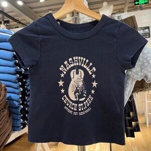 Brandy Melville Nashville Crop Baby Tee Shirt Top